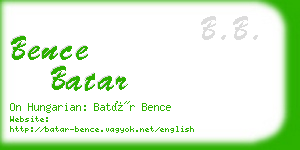 bence batar business card